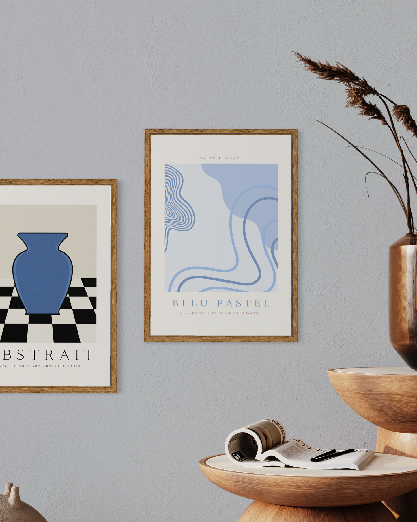 Bleu Pastel Poster