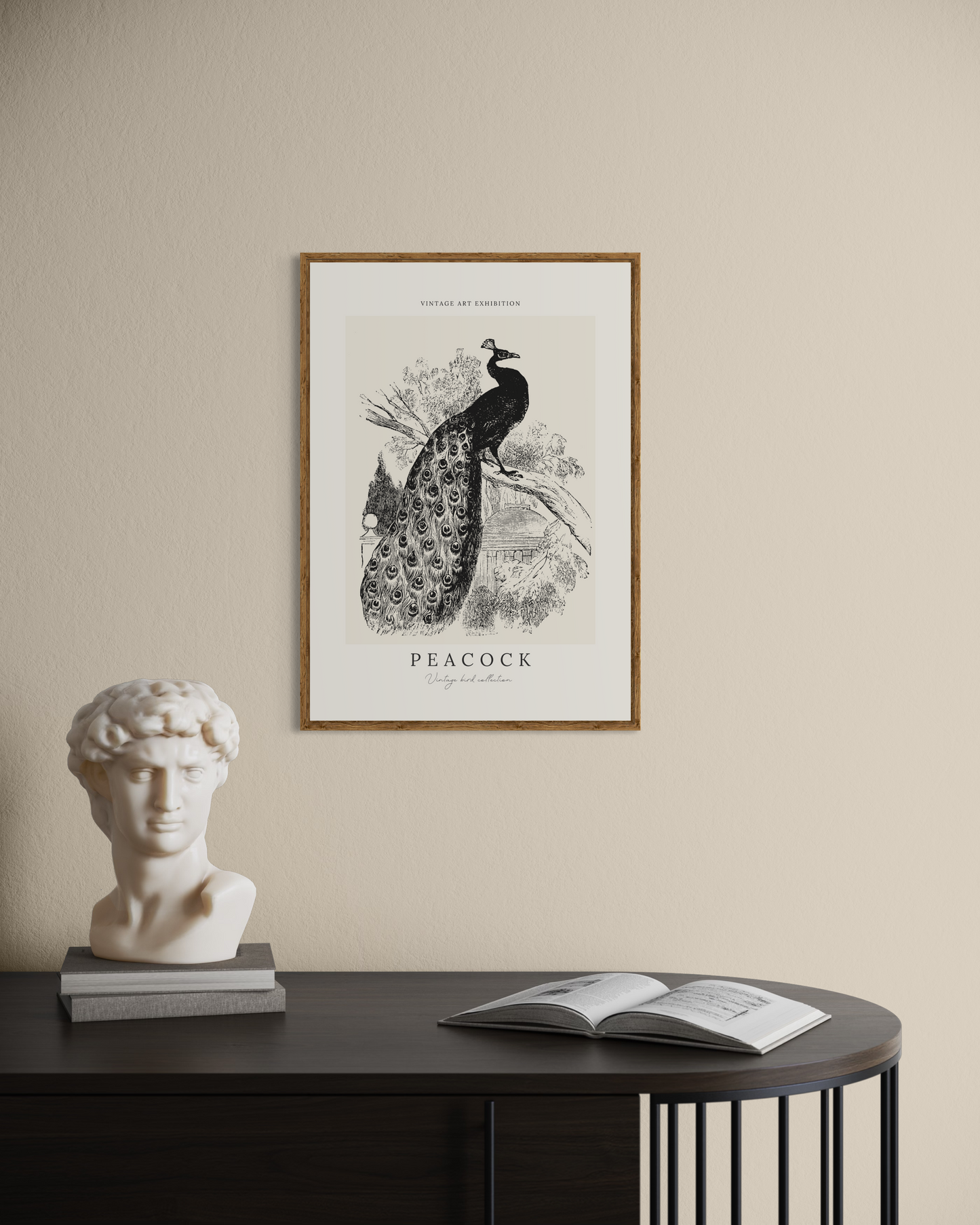Peacock On a Branch Poster