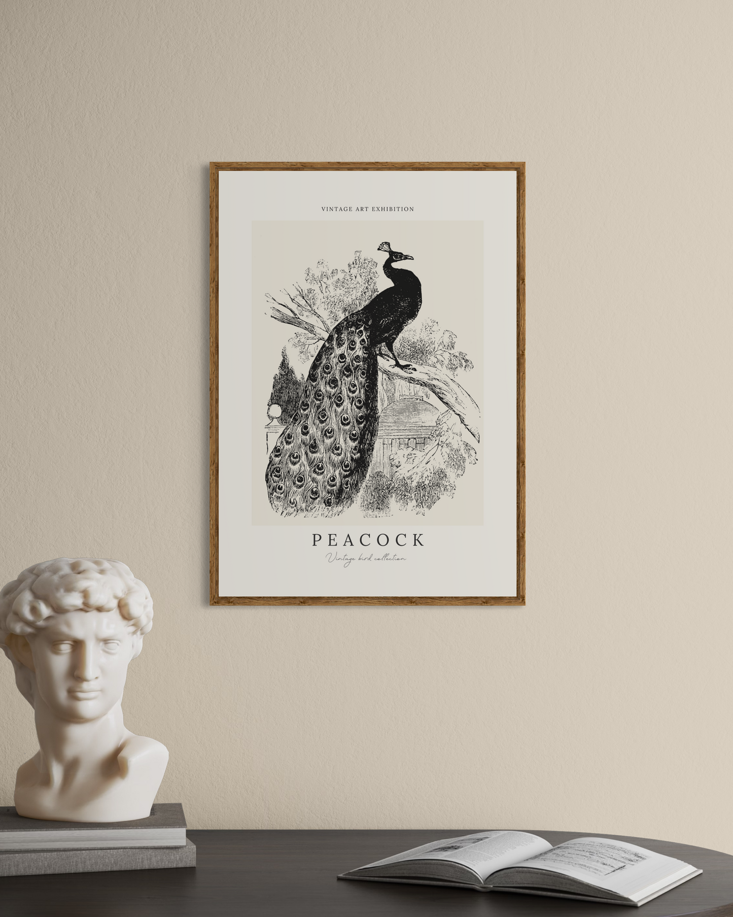 Peacock On a Branch Poster