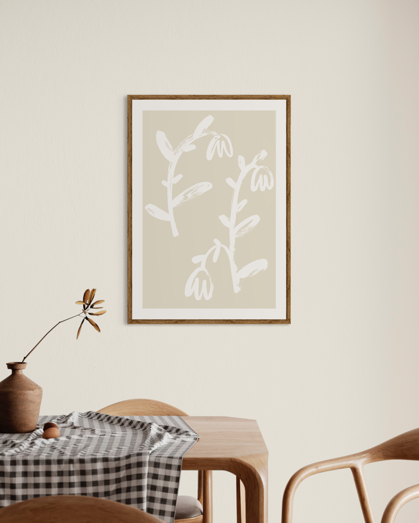 Abstract White Flower Poster