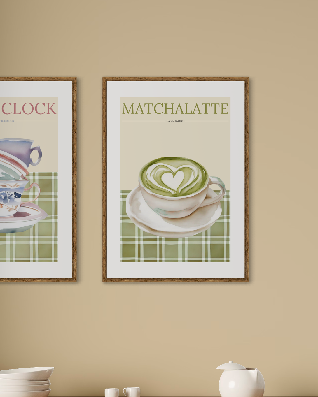 Retro Matcha Latte Poster