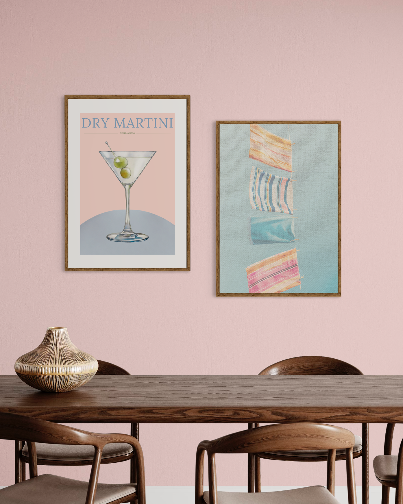 Colorful Retro Clothesline Poster