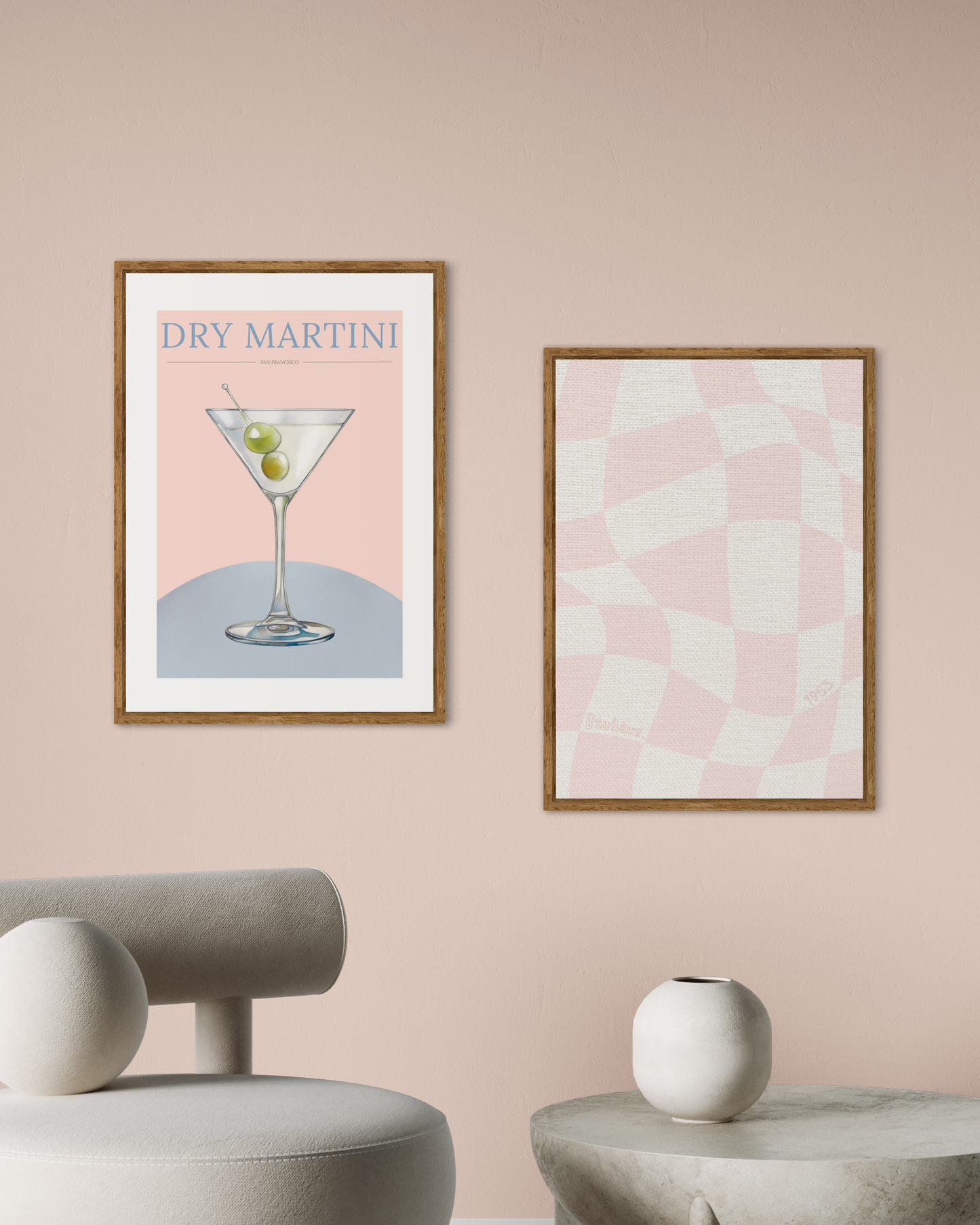 Pink Retro Dry Martini Poster