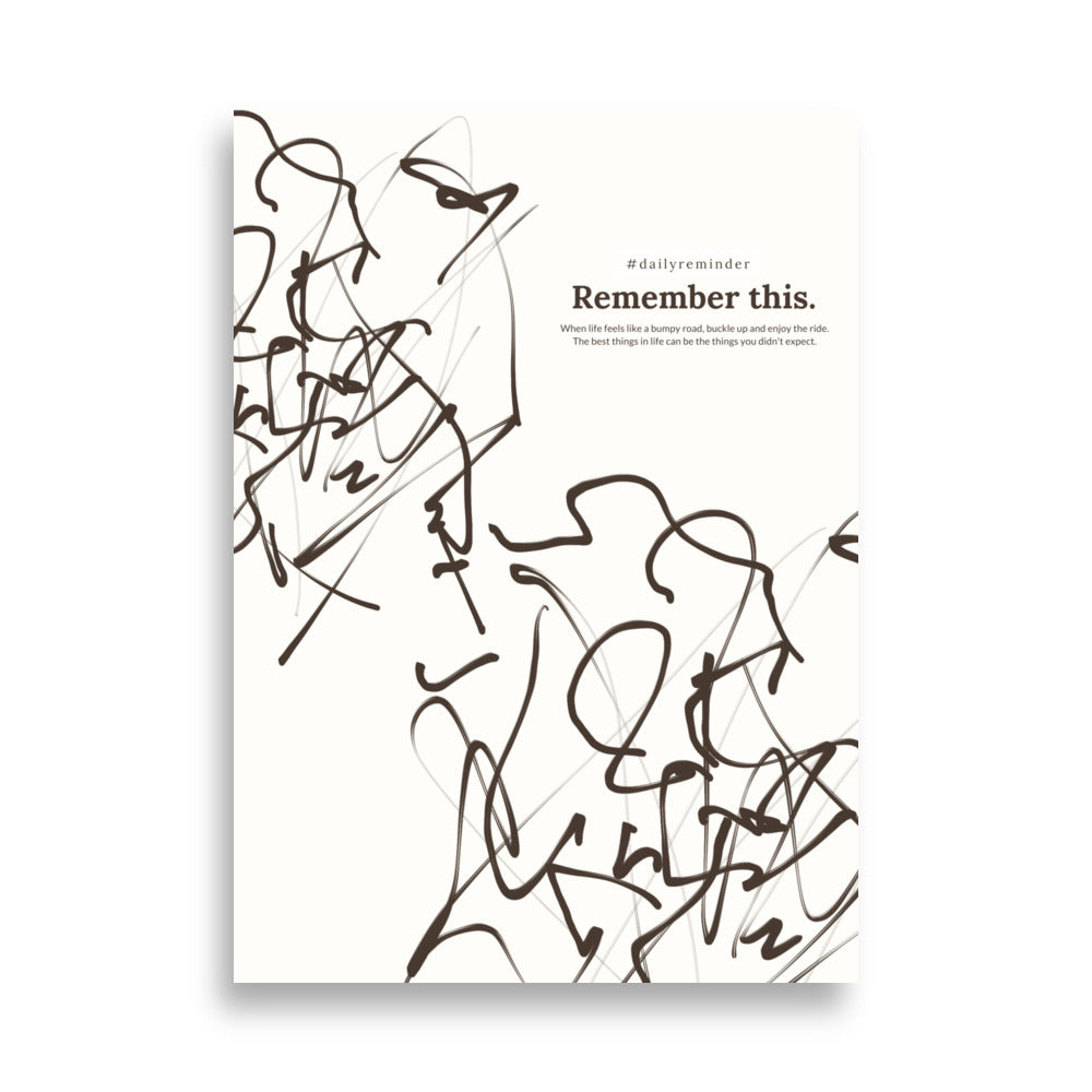 Abstract Black Lines Poster