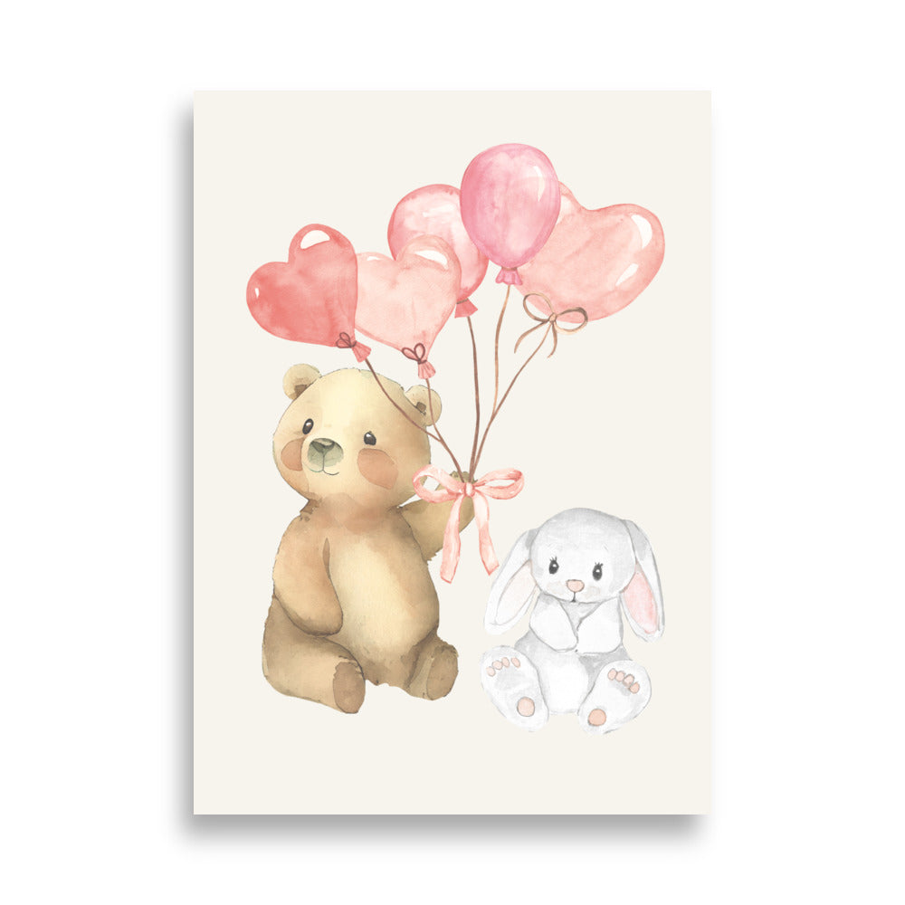 Bear & Bunny Poster
