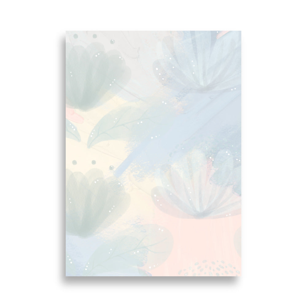Abstract Water Lilies No.4 Poster