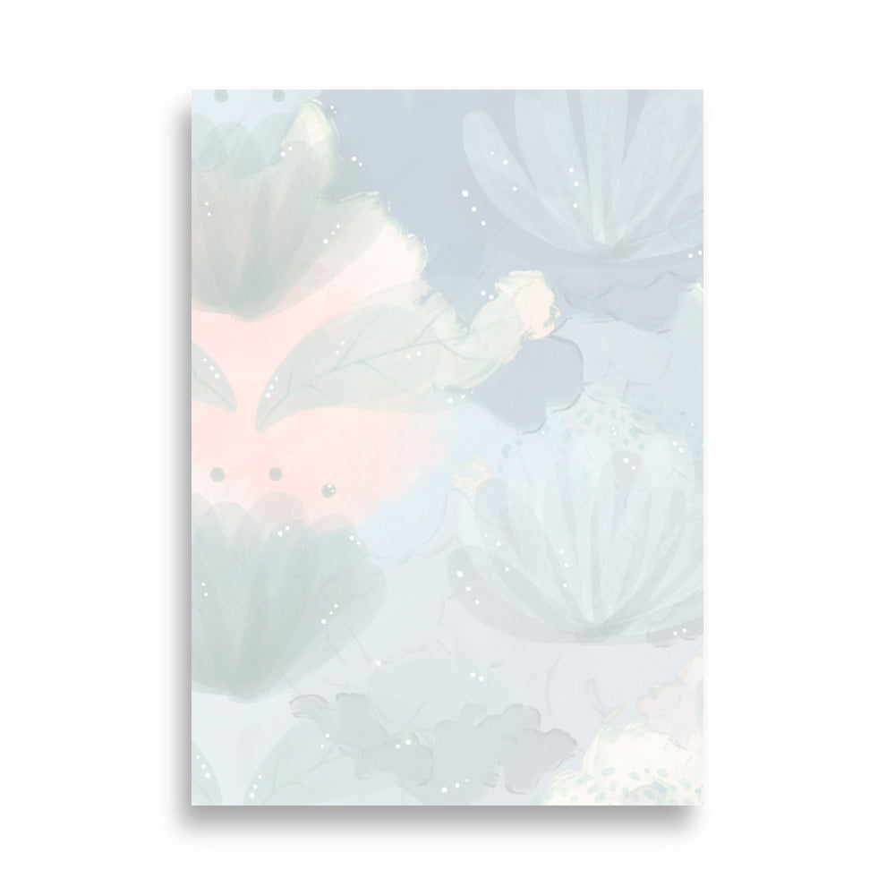 Abstract Water Lilies No.3 Poster