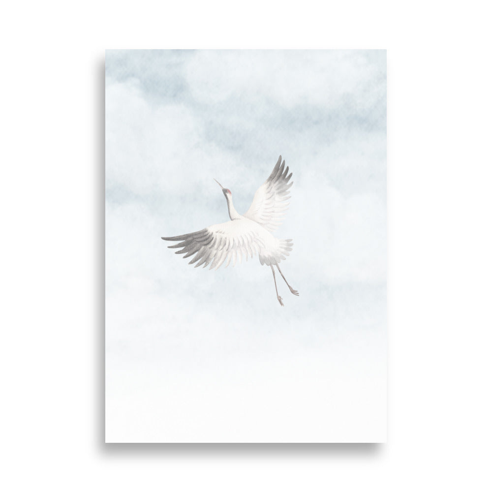 Flying Stork Poster