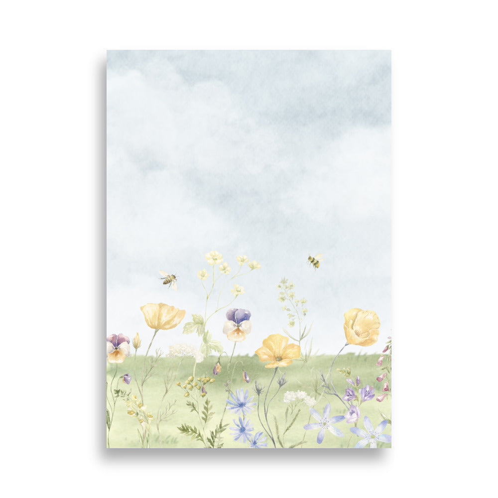 Vintage Wildflowers Poster