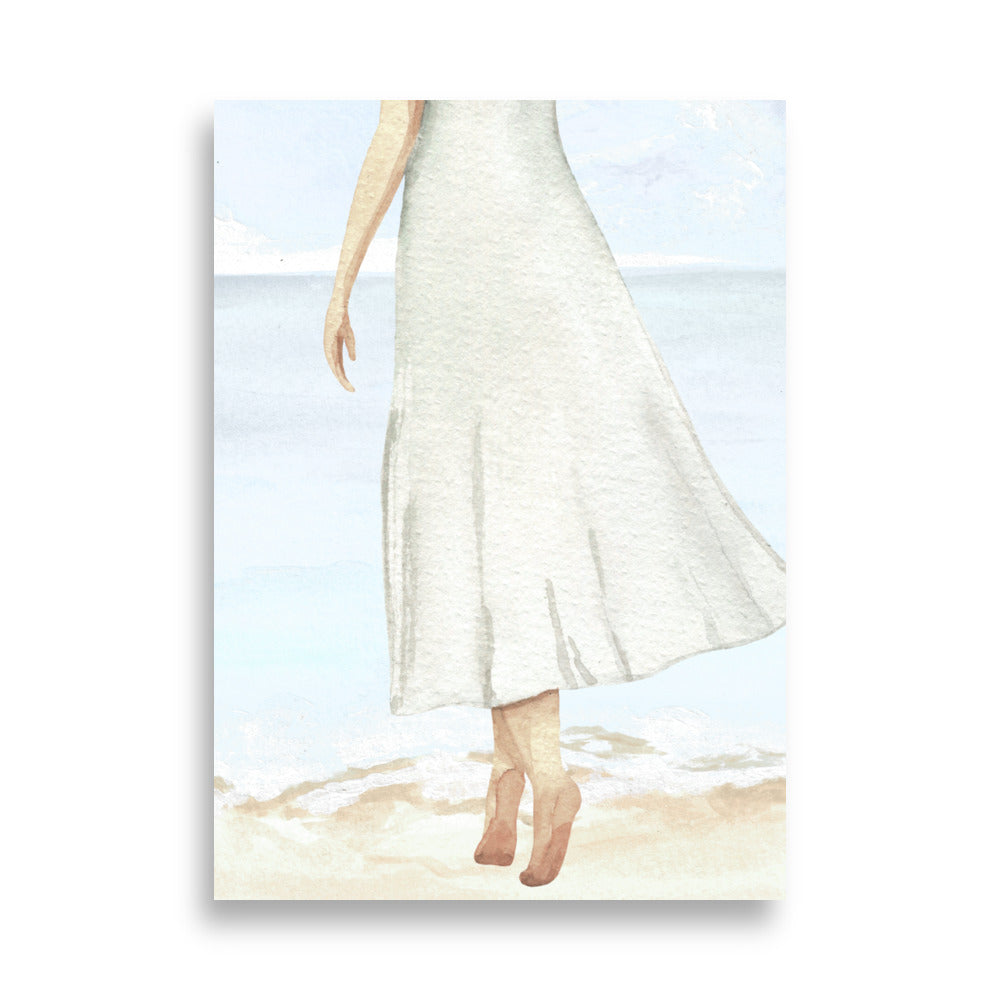 Walking On The Beach Poster