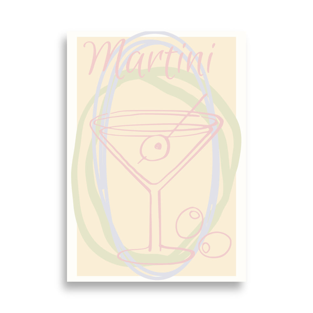 Retro Pastel Cocktail No.4 Poster