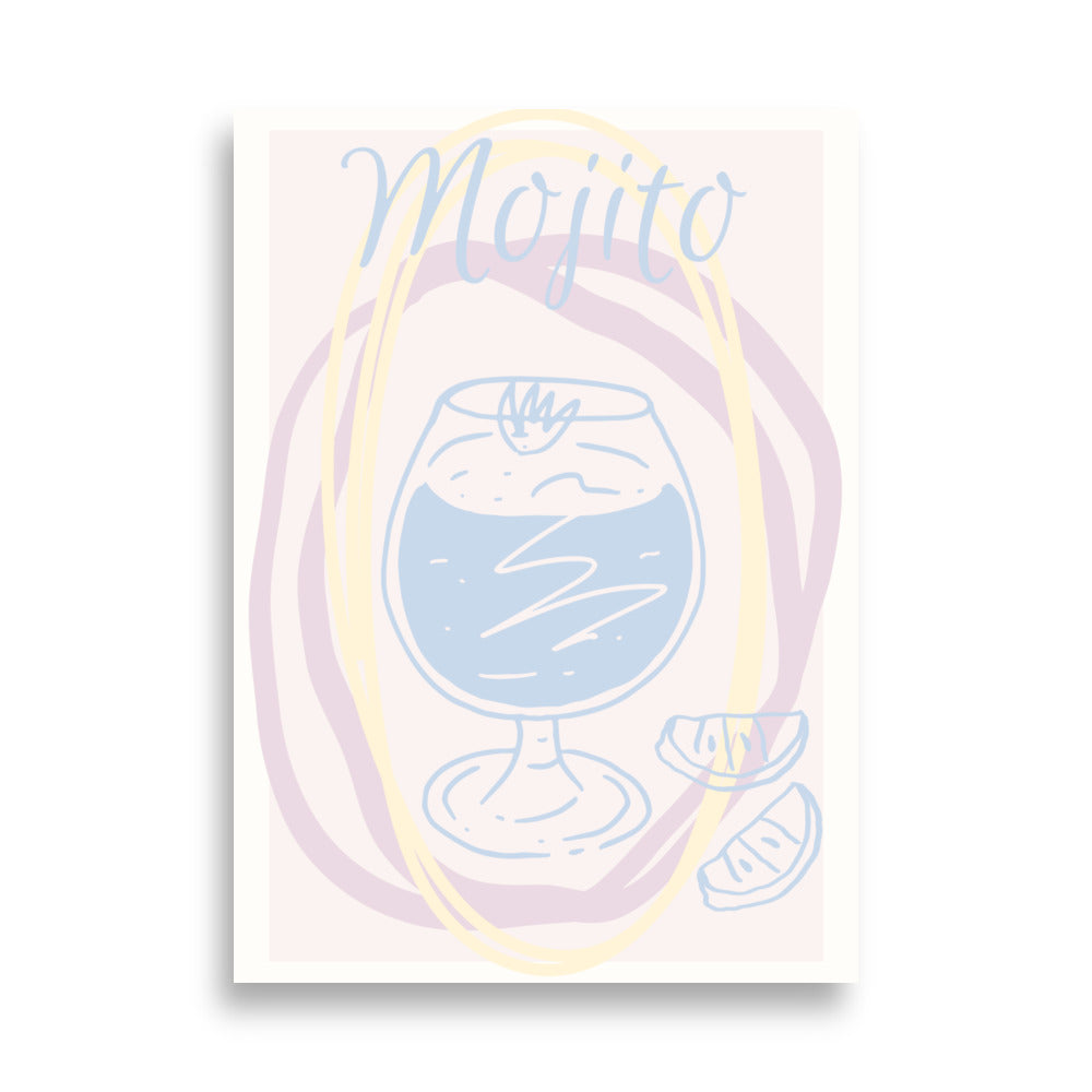 Retro Pastel Cocktail No.2 Poster