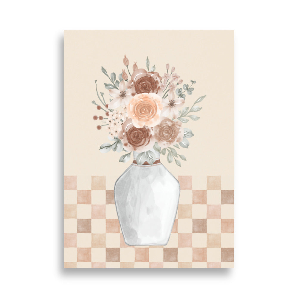 Retro Flower Vase No.1 Poster