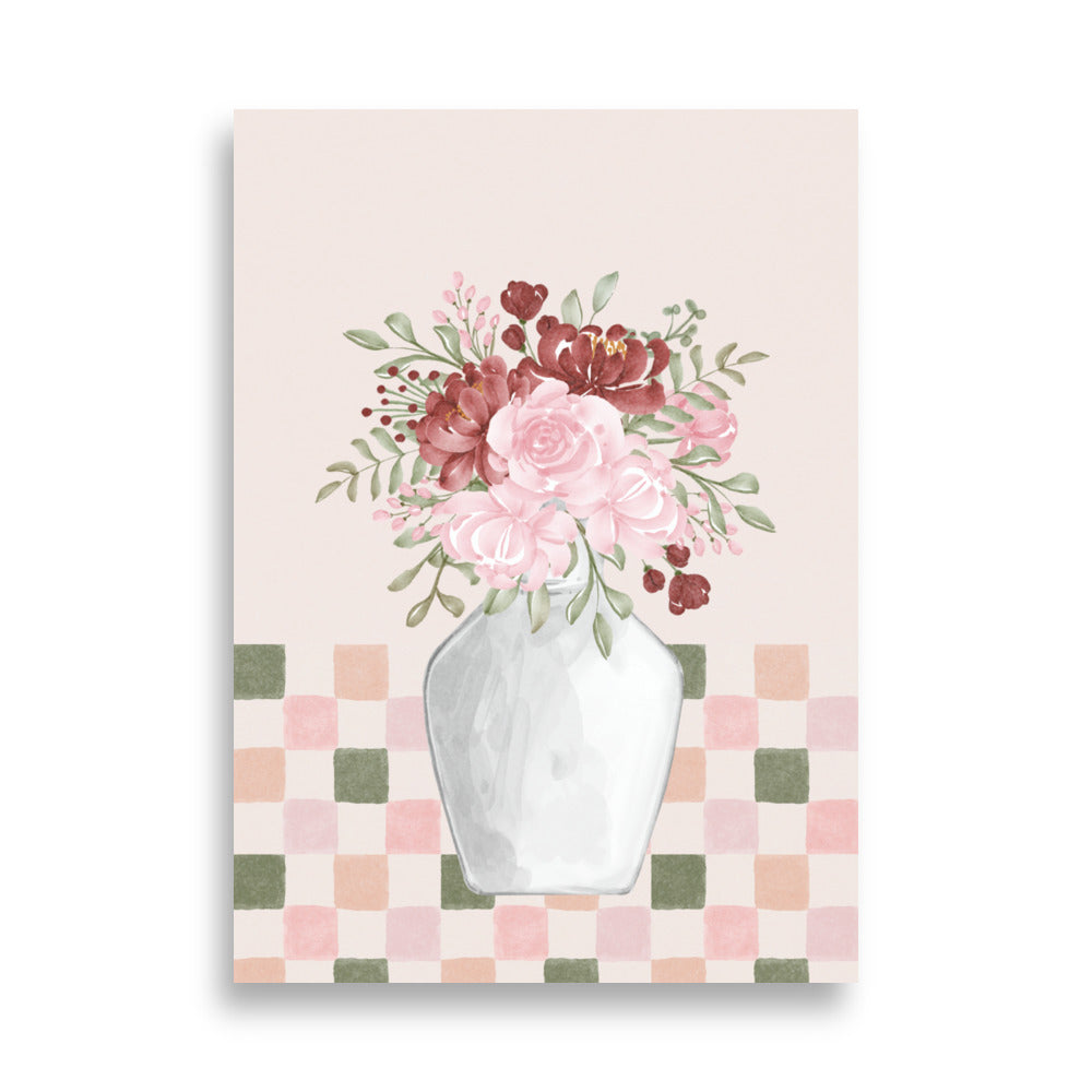 Retro Flower Vase No.2 Poster