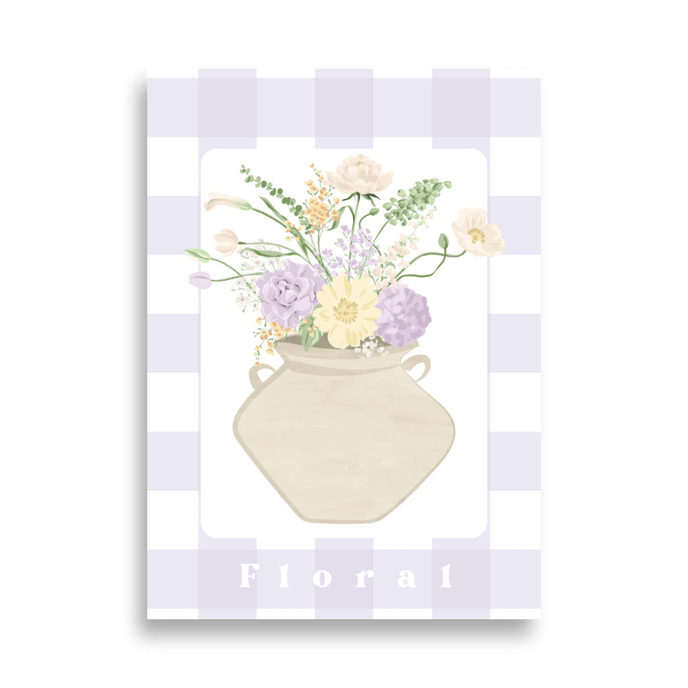Retro Floral Pastel Poster