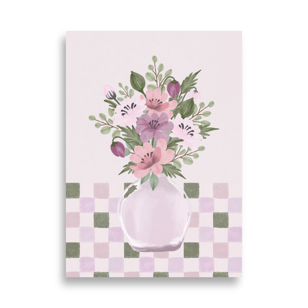 Retro Flower Vase No.5 Poster