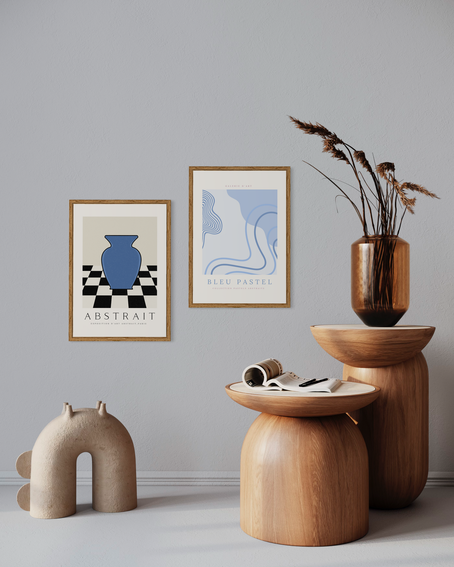 Bleu Pastel Poster