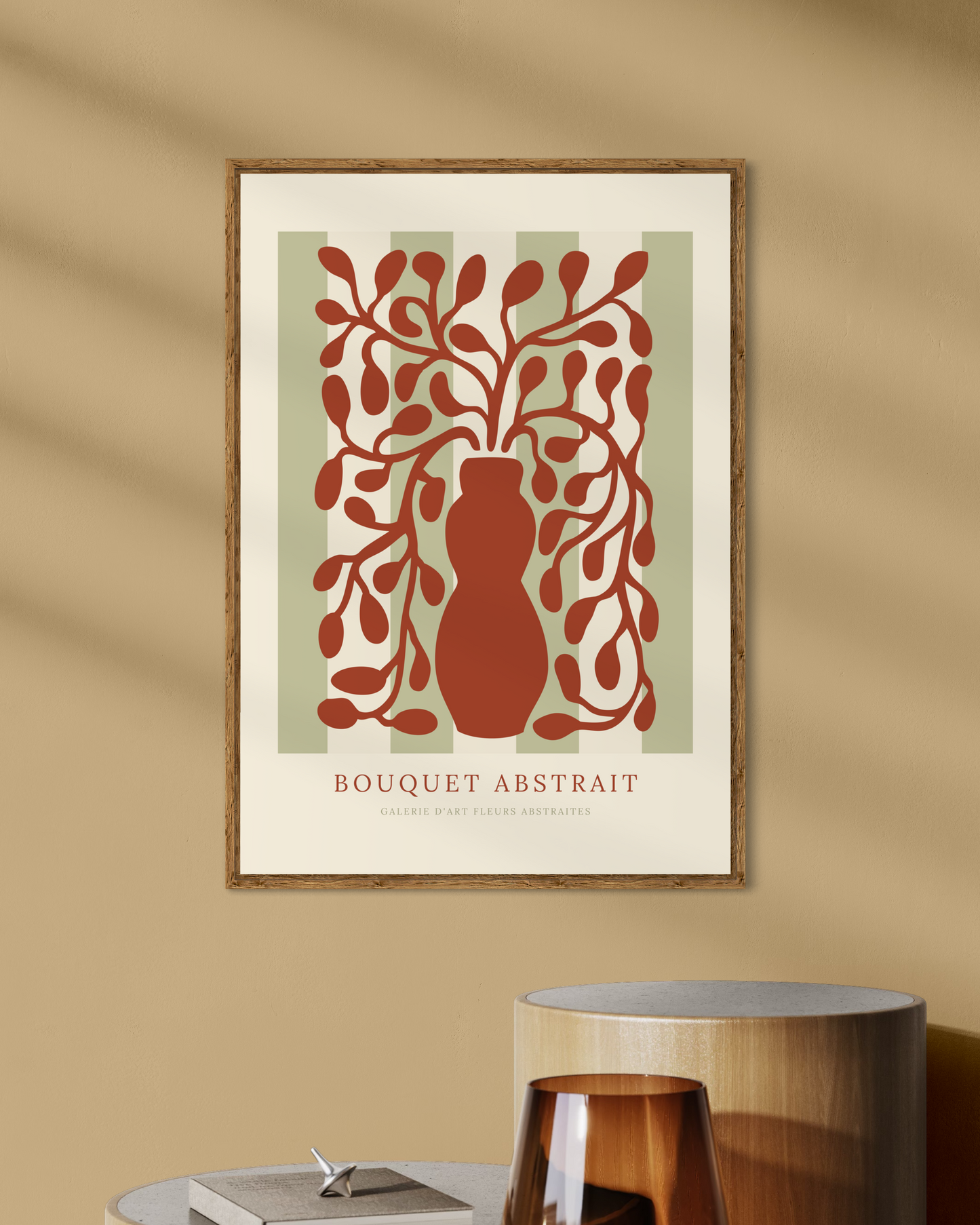 Bouquet Abstrait Rouge Poster