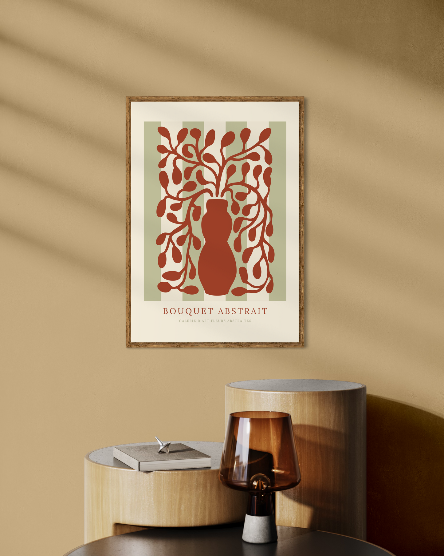 Bouquet Abstrait Rouge Poster