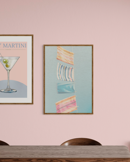 Colorful Retro Clothesline Poster