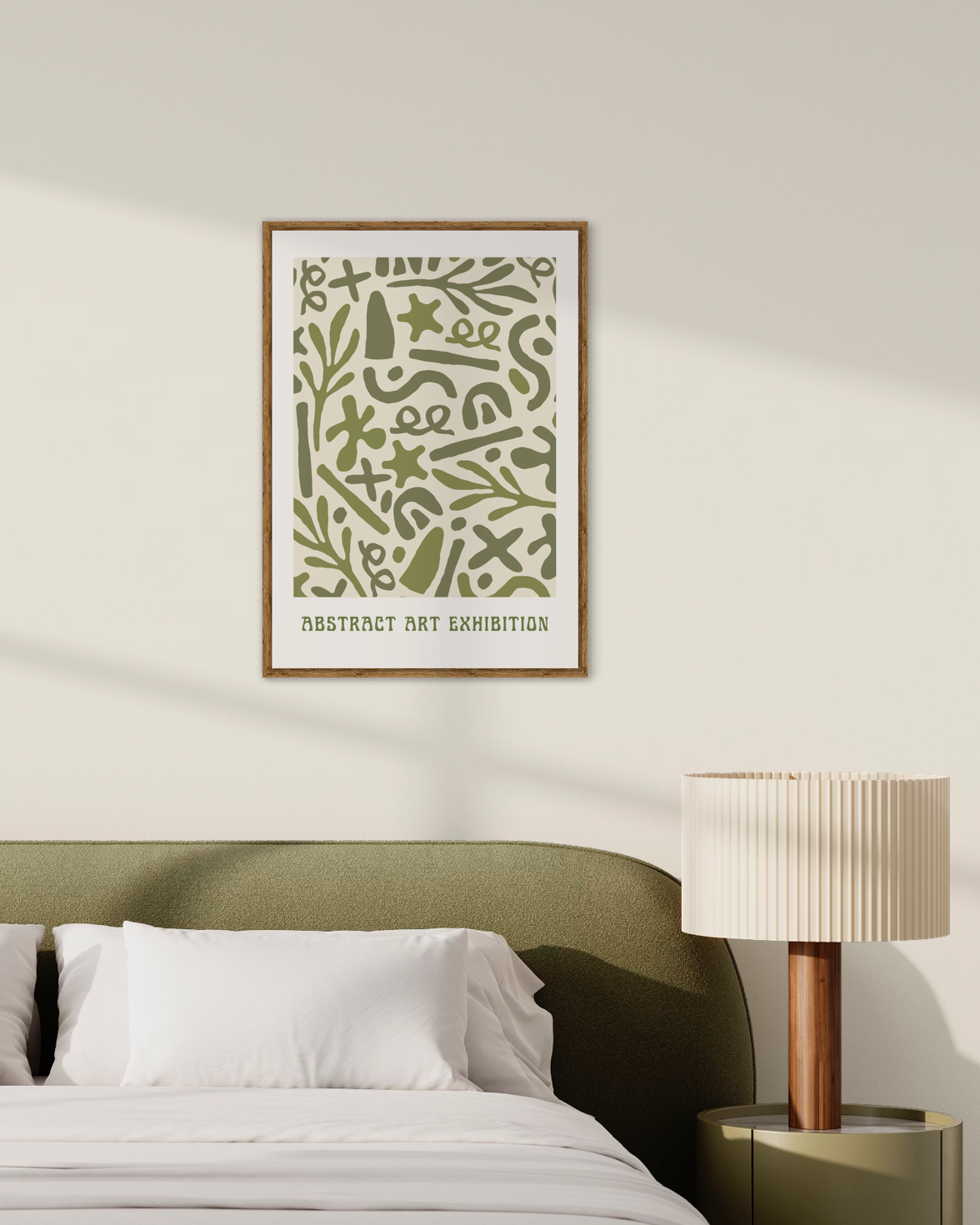 Green Abstract Art Exhibition Poster