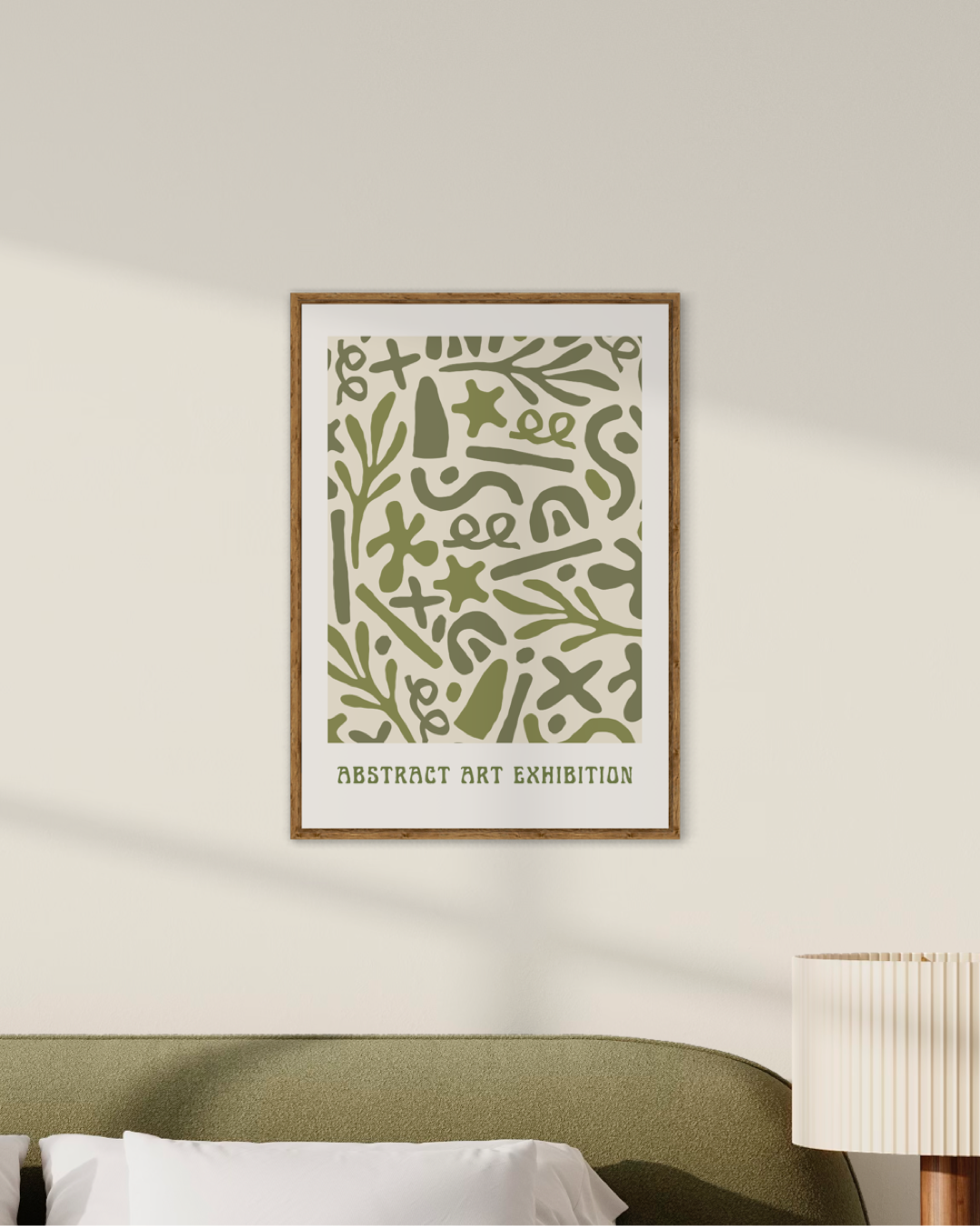 Green Abstract Art Exhibition Poster