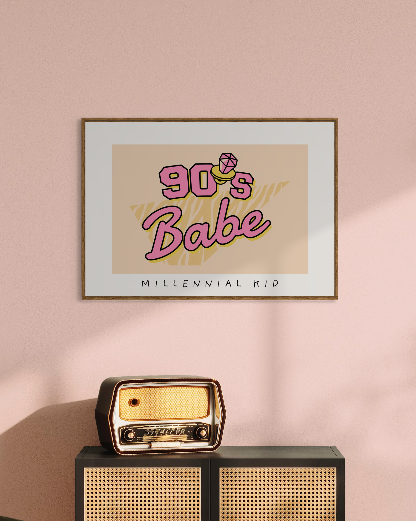 Pink 90´s Babe Poster