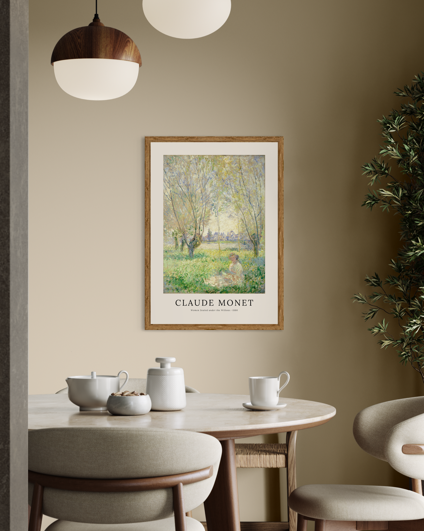 Claude Monet - Women Seated under the Willows Poster