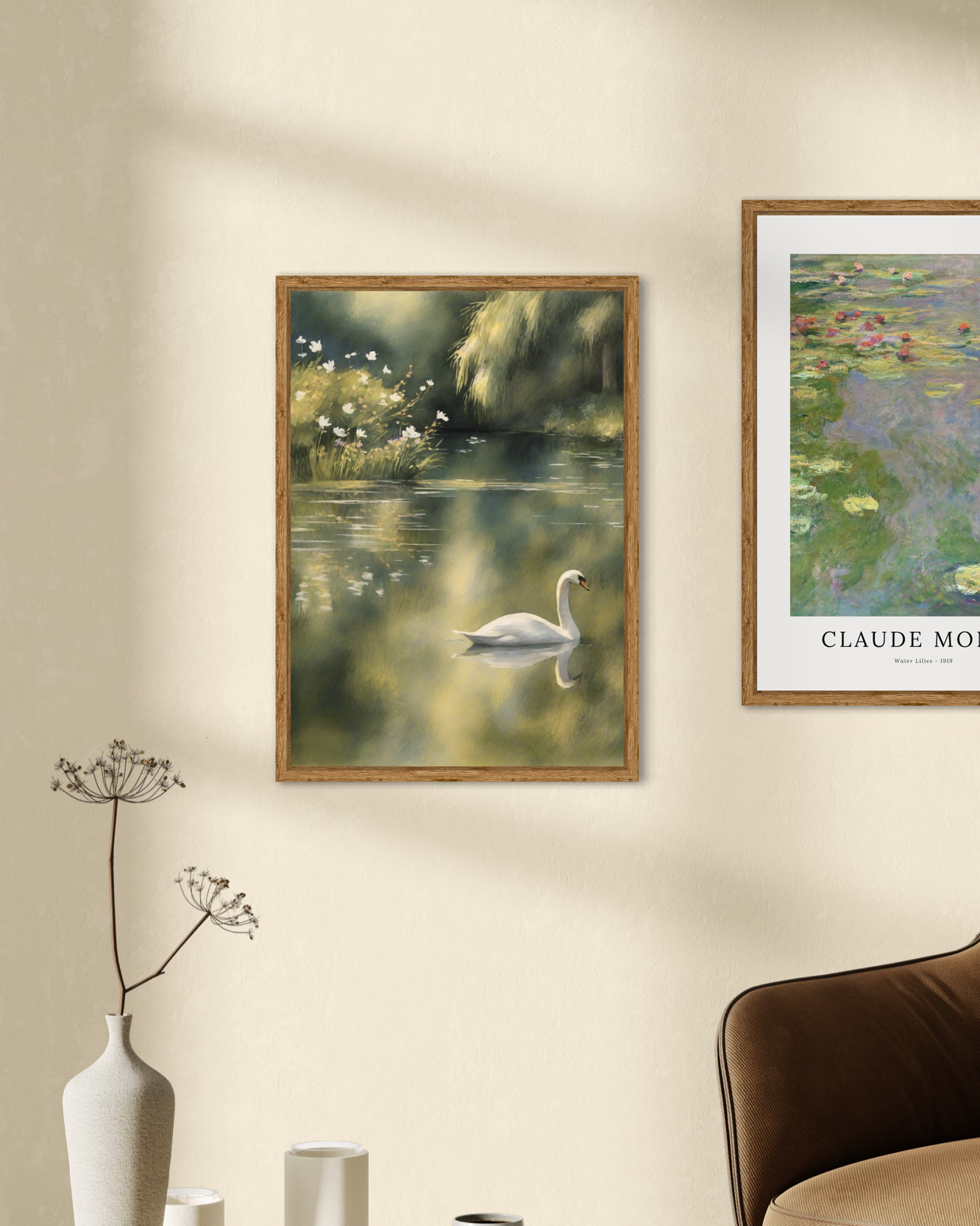 Swan & Greenery Poster