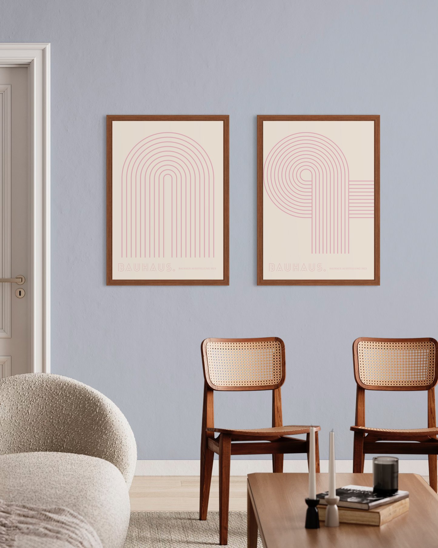 Pink Retro Bauhaus No.2 Poster