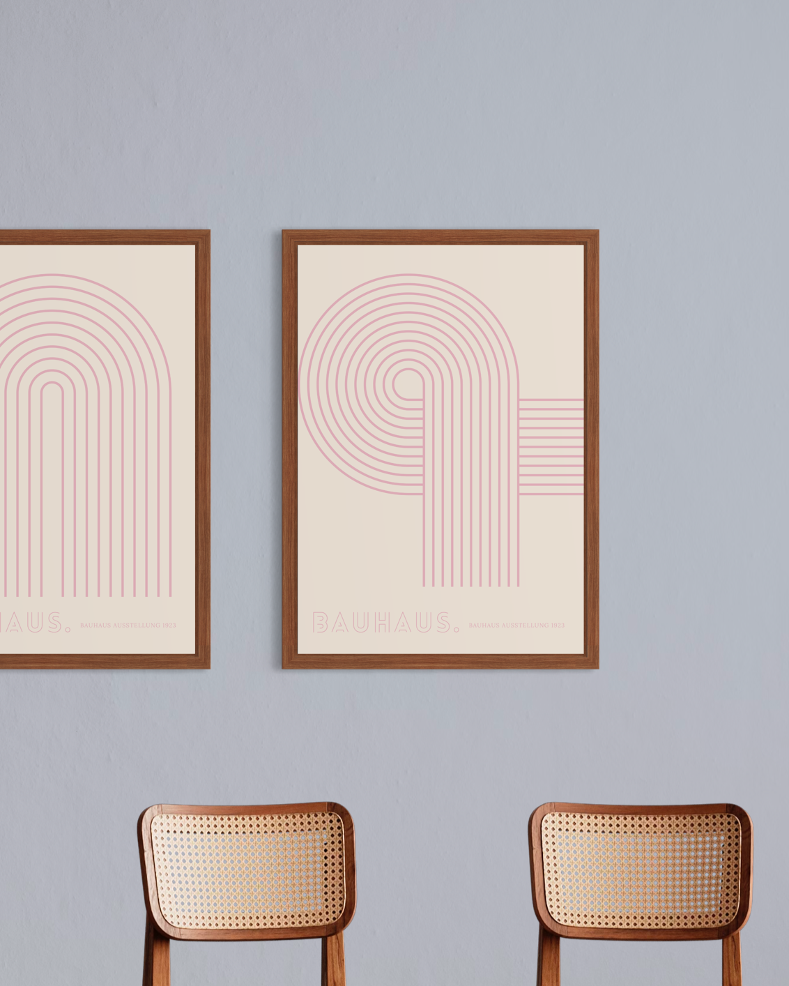 Pink Retro Bauhaus No.2 Poster