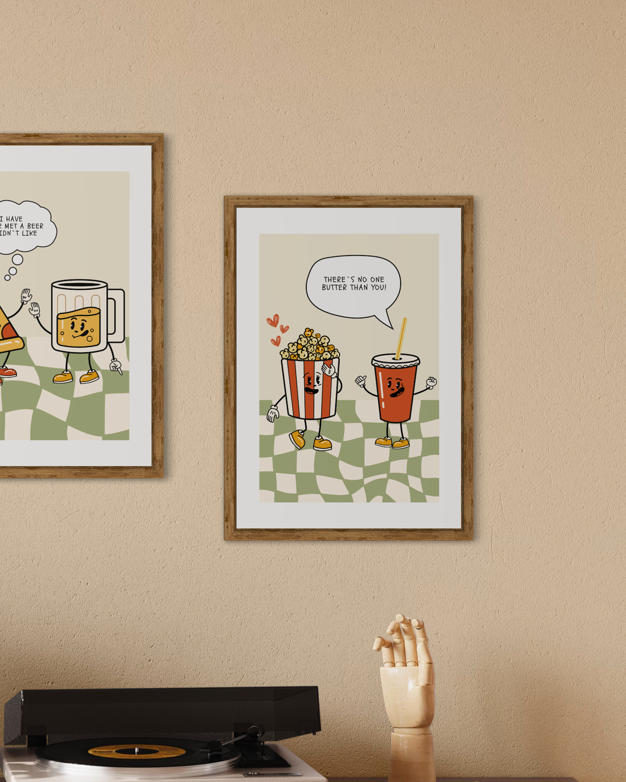 Retro Popcorn & Cola Poster