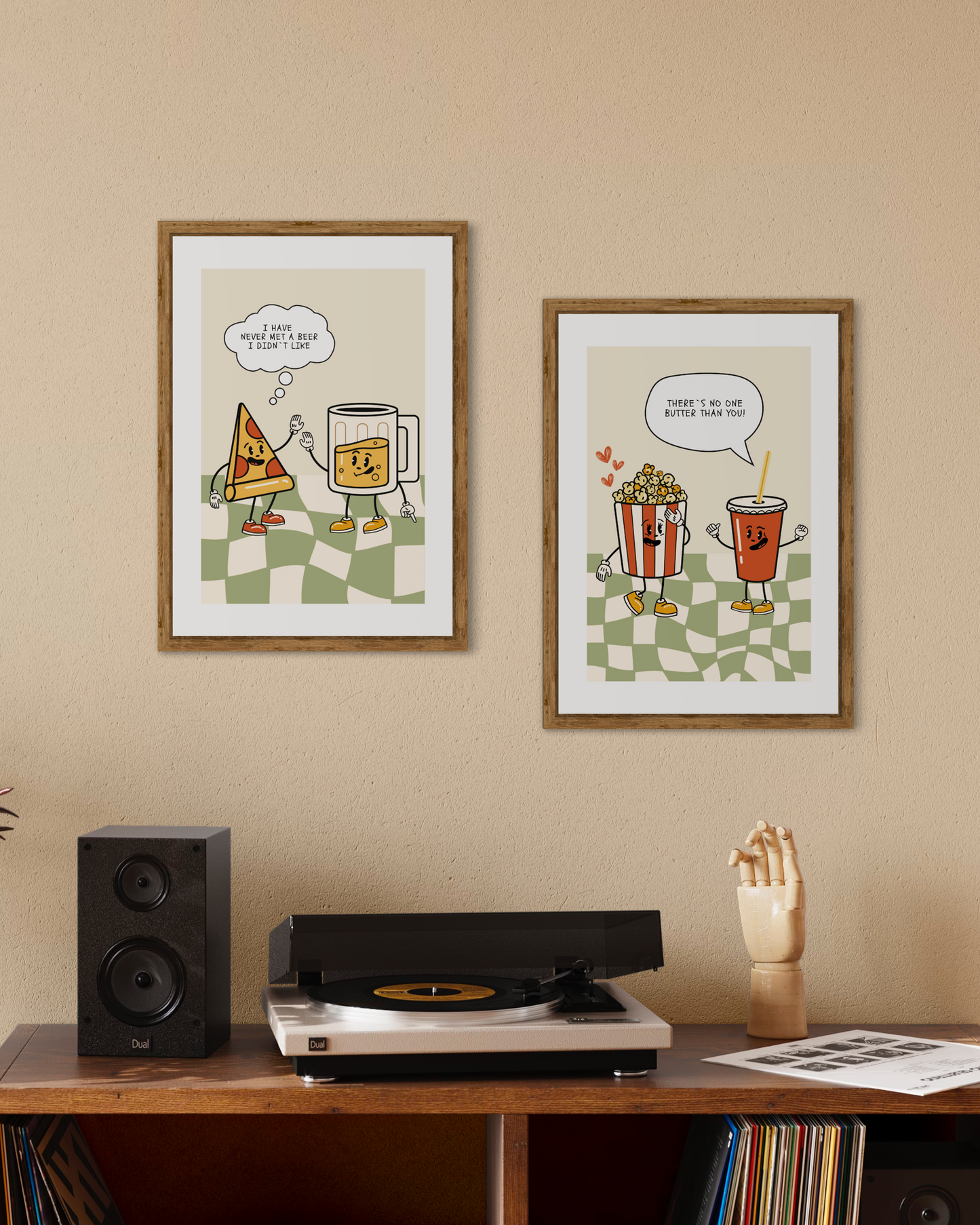 Retro Popcorn & Cola Poster