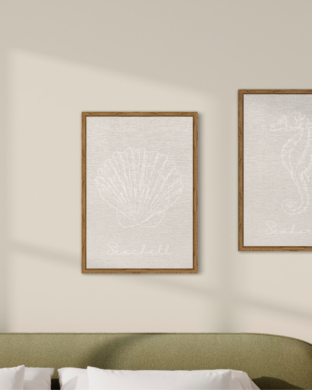 Minimalist Textile Seashell Poster