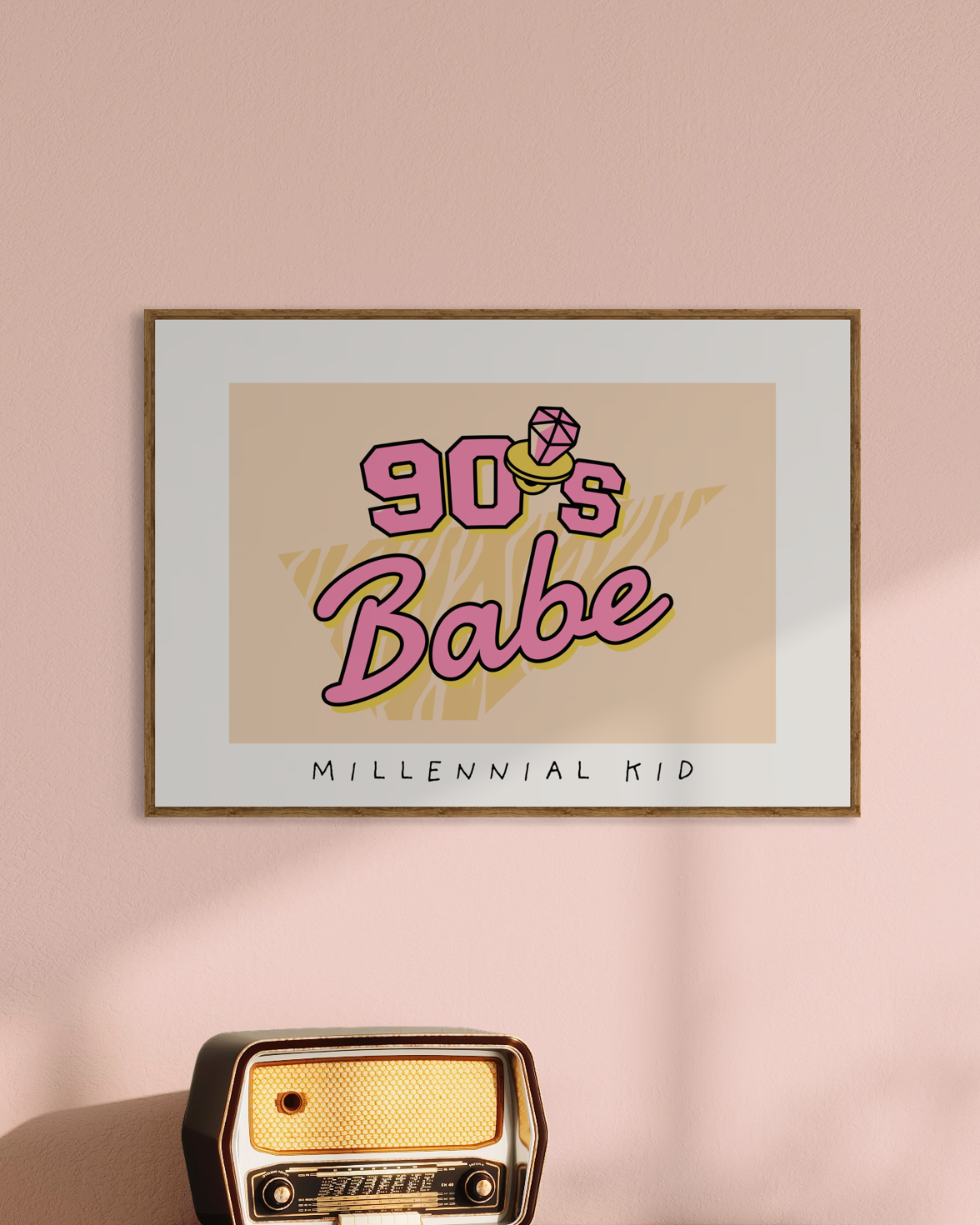 Pink 90´s Babe Poster